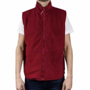 Fleece bodywarmer rood voor volwassenen