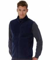 Fleece outdoor bodywarmer donkerblauw voor heren