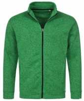 Fleece outdoor vest premium groen voor heren