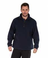 Navy grote maten fleece vest thor